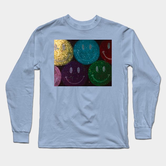 Happy Faces Long Sleeve T-Shirt by backline